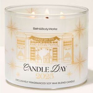 Bath & Body Works Candle Day 2025 Soy Wax Blend - White and Gold